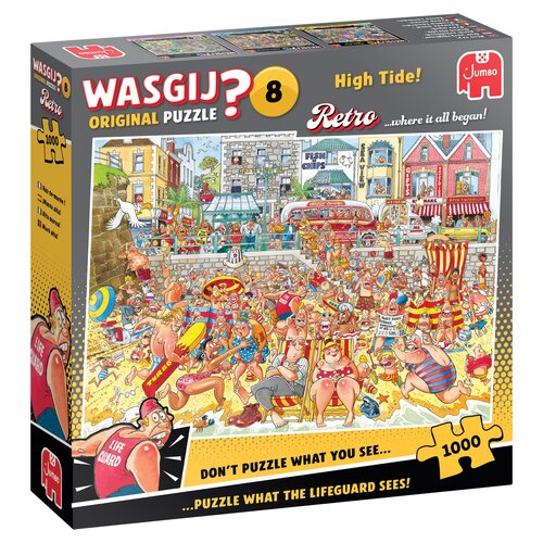 Puzzel Jan van Haasteren - Wasgij Retro Original 8 - Vloed! - 1.000 st. - afbeelding 1