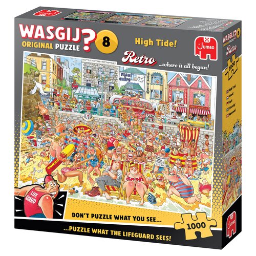 Puzzel Jan van Haasteren - Wasgij Retro Original 8 - Vloed! - 1.000 st. - afbeelding 3
