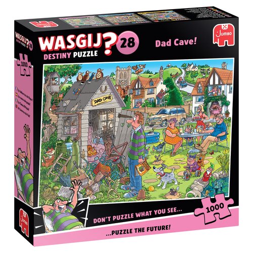 Puzzel Wasgij Destiny 28 - De Mancave Van Pa! - 1.000 st. - afbeelding 1