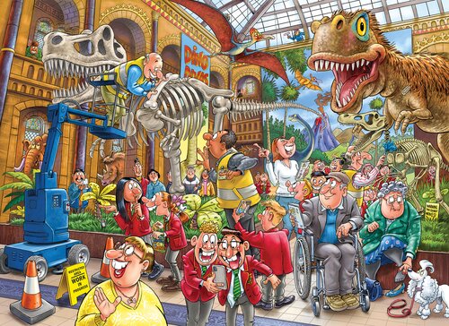 Puzzel Wasgij Mystery 24 - Paniek In Het Museum! - 1.000 st. - afbeelding 2