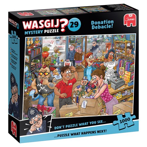 Puzzel Wasgij Mystery 29 - Donatiedebacle! - 1.000 st. - afbeelding 1