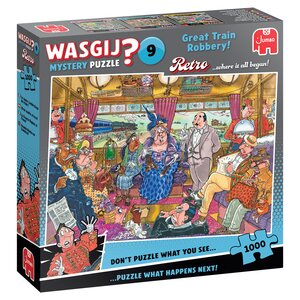 Puzzel Wasgij Retro Mystery 9 - De Grote Treinroof! - 1.000 st. - afbeelding 1