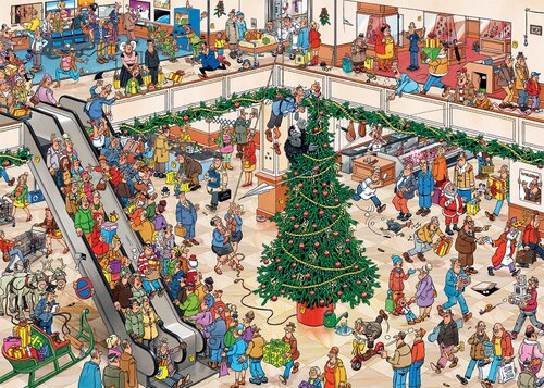 Puzzel Xms JvH Christmas Mall 1000 - afbeelding 2