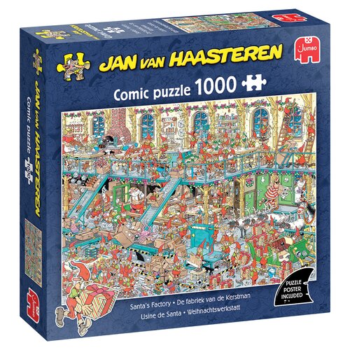 Puzzel Xms JvH Santa's Factory 1000 - afbeelding 1