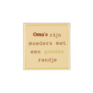 Quote tegel 'Oma'S' beige - B 10 X H 10 X D 1 Cm