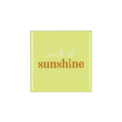 Quote tegel 'Sunshine' groen - B 10 X H 10 X D 1 Cm