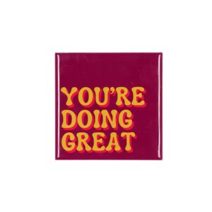 Quote tegel 'You'Re Doing' paars - B 10 X H 10 X D 1 Cm