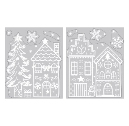 Raamsticker kerst 34.5x28.5cm wt a2