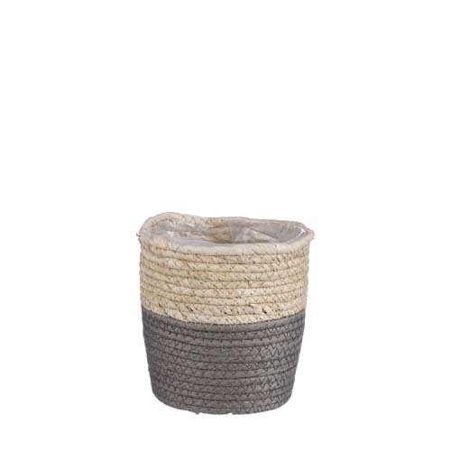 Rachel mand rond grijs - h14xd14cm
