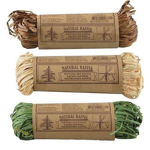 Raffia in 3 kleuren ass.