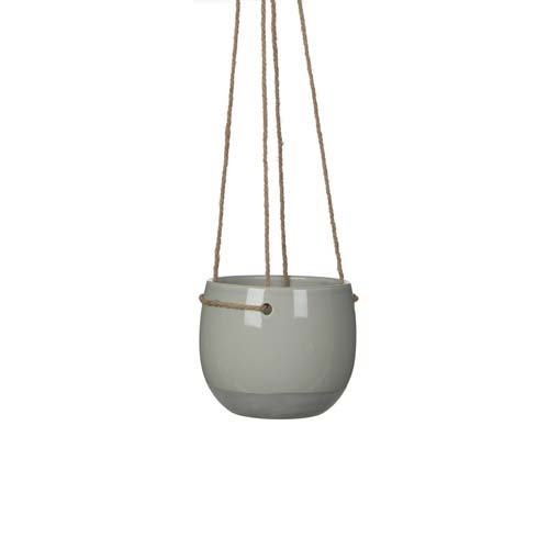 Resa hangpot rond l.grijs - h13,5xd16,5cm