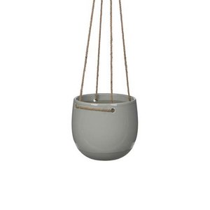 Resa hangpot rond l.grijs - h17xd18,5cm