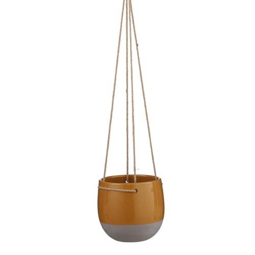 Resa pot hangend oker - h17xd18,5cm