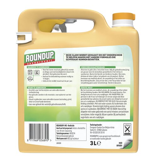 ROUNDUP® NS Natuurlijk Onkruidvrij Onkruidspuit 3L - afbeelding 3