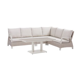 Athene 5-zits hoek loungeset met verstelbare tafel