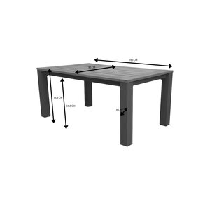 Royal Seasons® Atlanta tafel 160 x 90 cm zwart - afbeelding 2