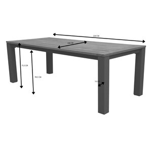 Royal Seasons® Atlanta tafel 220 x 100 cm zwart - afbeelding 2
