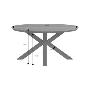 Royal Seasons® Atlanta tafel D150 cm espresso - afbeelding 2