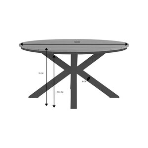Royal Seasons® Atlanta tafel D150 cm zwart - afbeelding 2