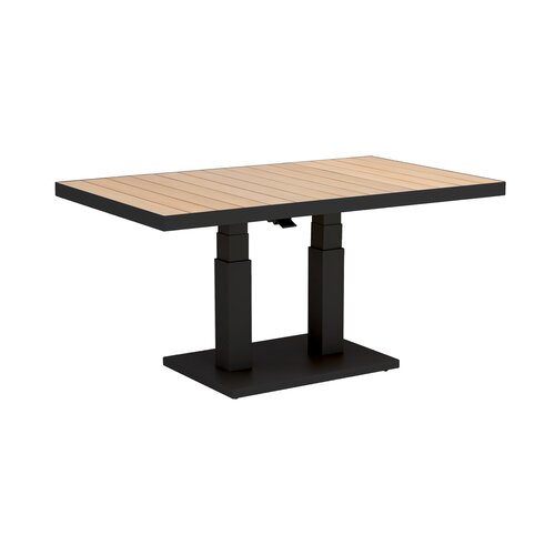 Royal Seasons® Bahia tafel in hoogte verstelbaar 140 x 85 x 49/72 cm zwart