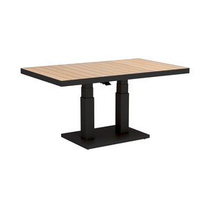 Royal Seasons® Bahia tafel in hoogte verstelbaar 140 x 85 x 49/72 cm zwart