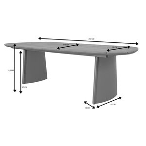 Royal Seasons® Bakoe tafel 250 x 110 cm espresso - afbeelding 3