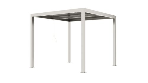 Royal Seasons® Bergamo terrasoverkapping met verlichting aluminium 3x3m zand