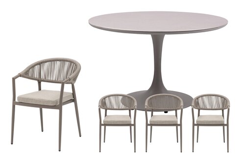 Royal seasons® Bo ronde dining set voor 4 personen - afbeelding 1