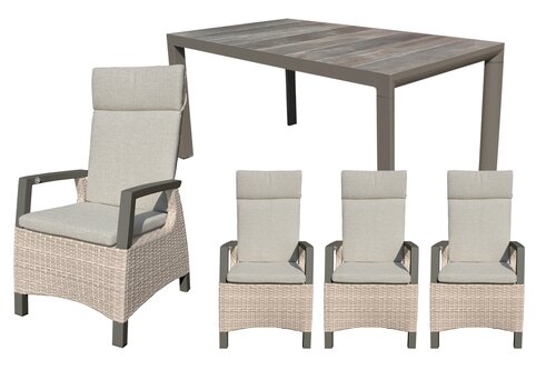 Royal seasons® Costa dining set voor 4 personen - afbeelding 1