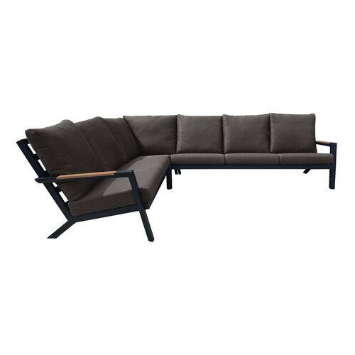 Royal seasons® Detroit complete hoek loungeset met teakhouten tafelblad - afbeelding 2