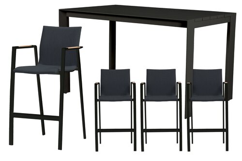 Royal seasons® Detroit/Noordwijk barset zwart voor 4 personen - afbeelding 1