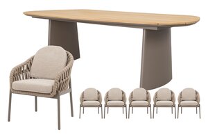 Royal seasons® Doha/Bakoe dining set voor 6 personen - afbeelding 1