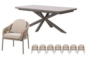 Royal seasons® Doha dining set voor 8 personen - afbeelding 1