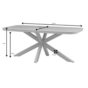 Royal Seasons® Jura tafel 180 x 90 cm zand - afbeelding 2