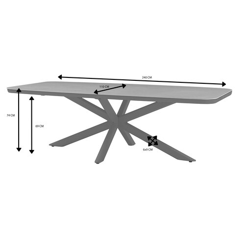 Royal Seasons® Jura tafel 240 x 110 cm espresso - afbeelding 2