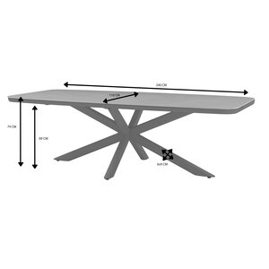 Royal Seasons® Jura tafel 240 x 110 cm espresso - afbeelding 2