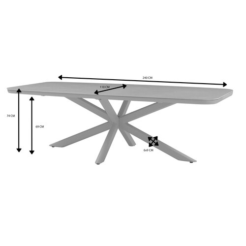 Royal Seasons® Jura tafel 240 x 110 cm zand - afbeelding 2