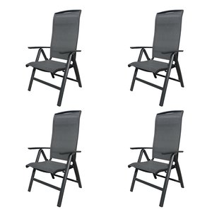 Royal Seasons La Palma verstelbare tuinstoelen set antraciet - afbeelding 2