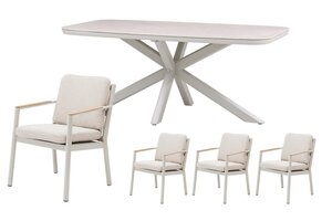 Royal seasons® Las Palmas dining set voor 4 personen - afbeelding 1
