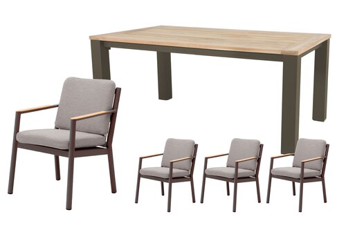 Royal seasons® Las Palmas dining set voor 4 personen - afbeelding 1