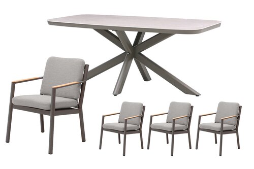 Royal seasons® Las Palmas dining set voor 4 personen - afbeelding 1