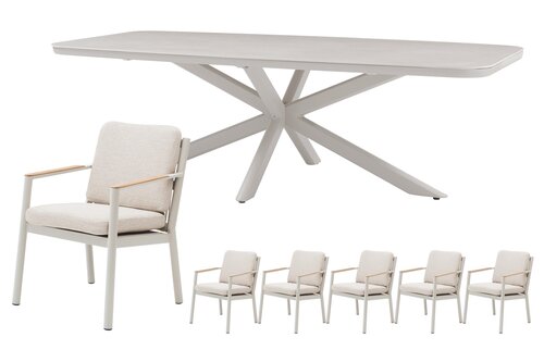 Royal seasons® Las Palmas dining set voor 6 personen - afbeelding 1