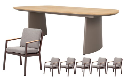 Royal seasons® Las Palmas dining set voor 6 personen - afbeelding 1