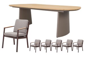 Royal seasons® Las Palmas dining set voor 6 personen - afbeelding 1