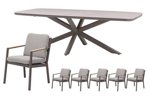Royal seasons® Las Palmas dining set voor 6 personen - afbeelding 1