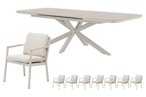 Royal seasons® Las Palmas dining set voor 8 personen - afbeelding 1