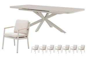 Royal seasons® Las Palmas dining set voor 8 personen - afbeelding 1