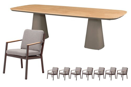 Royal seasons® Las Palmas dining set voor 8 personen - afbeelding 1