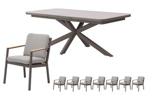 Royal seasons® Las Palmas dining set voor 8 personen - afbeelding 1