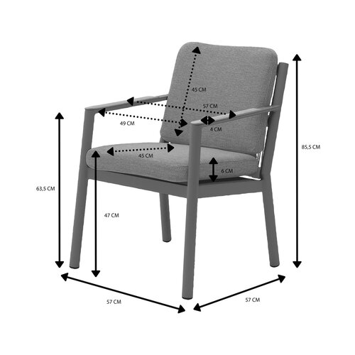 Royal Seasons® Las Palmas dining stoel espresso - afbeelding 2